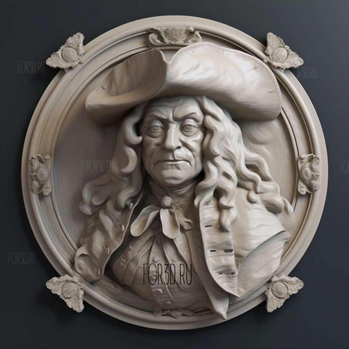 Sir Hans Sloane 4 stl model for CNC